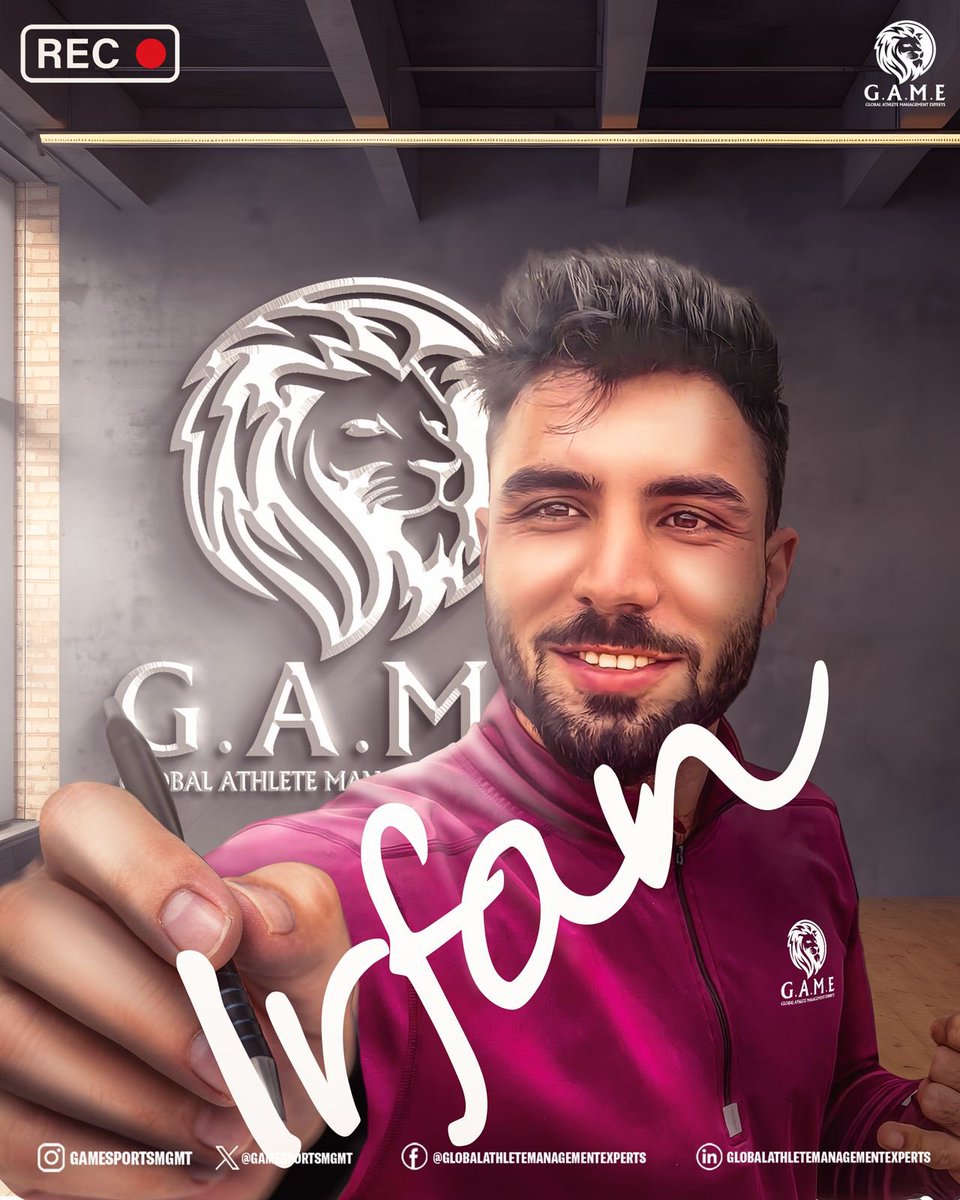 Irfan Khan Niazi x GAME 🤝 We are proud to welcome @mirfankhan_75 to the GAME family. Looking forward to reaching new heights together 🚀 #IamGAME #IrfanNiazi #Cricket #Pakistan #Explore