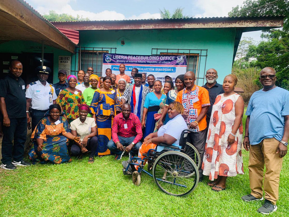 MIA @pboliberia with support from @UNDPLiberia begins a series of Reconciliation Dialogues. The aim is to break the cycle of violence, & post-traumatic reconciliation, build a more peaceful common future, & ultimately sustain peace in the country.