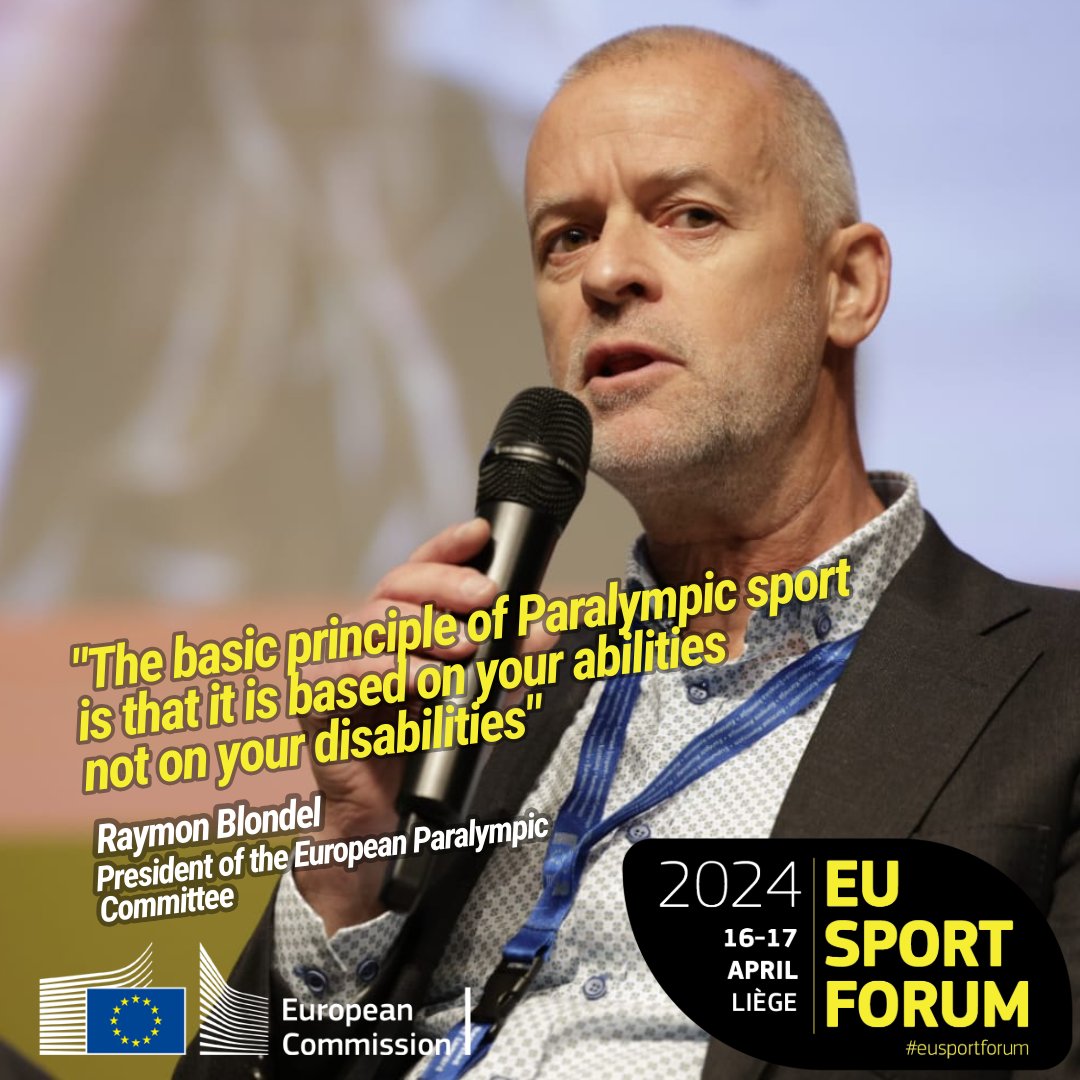 A powerful philosophy for life and sport, highlighted at #EUSportForum 2024 by @RaymonBlondel 🤝