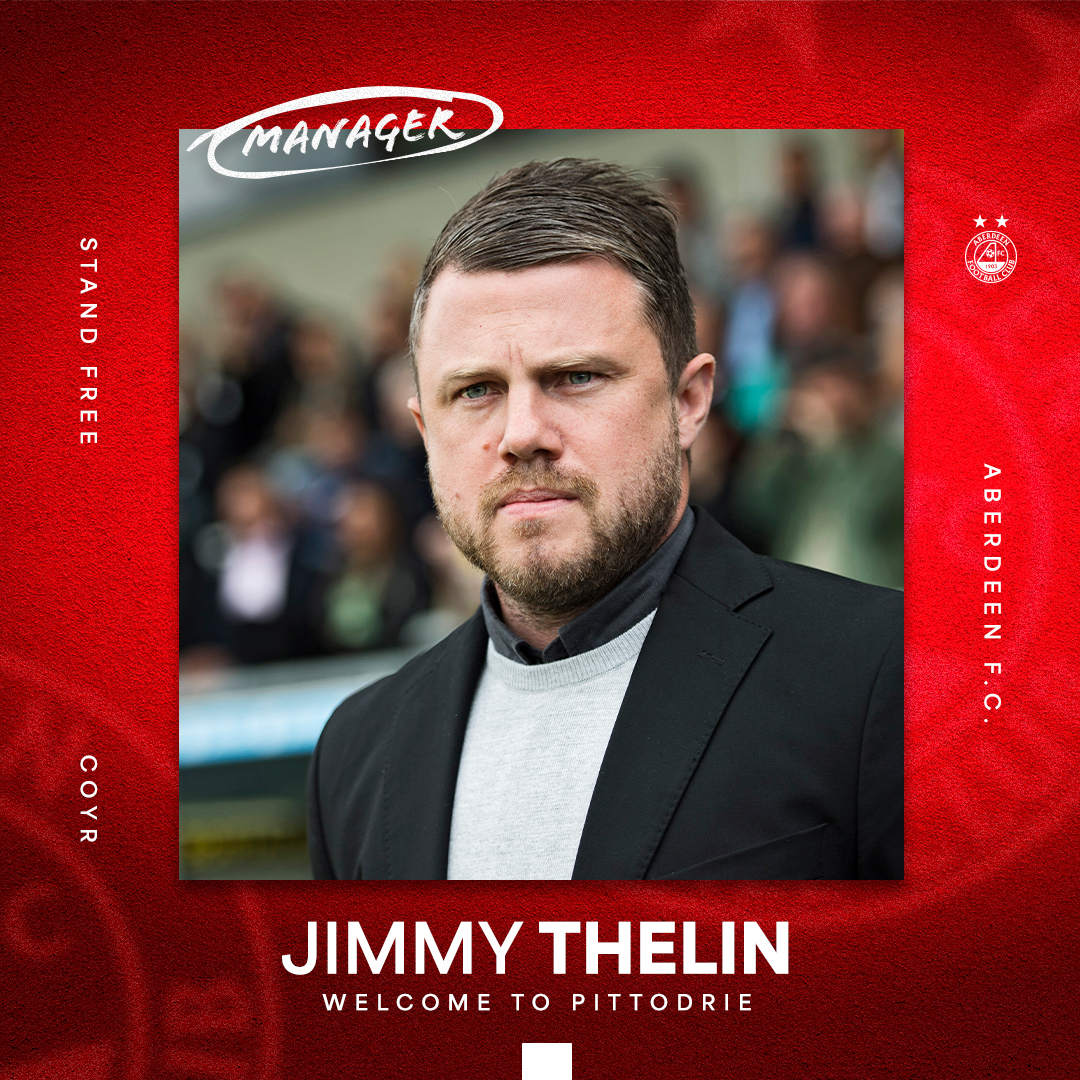 AberdeenFC's tweet photo. Jimmy Thelin has been appointed as the twenty-fifth permanent manager of Aberdeen Football Club.

The Swede, together with assistants Christer Persson and Emir Bajrami, will leave their current roles at IF Elfsborg this summer, taking up post at Pittodrie in early June.