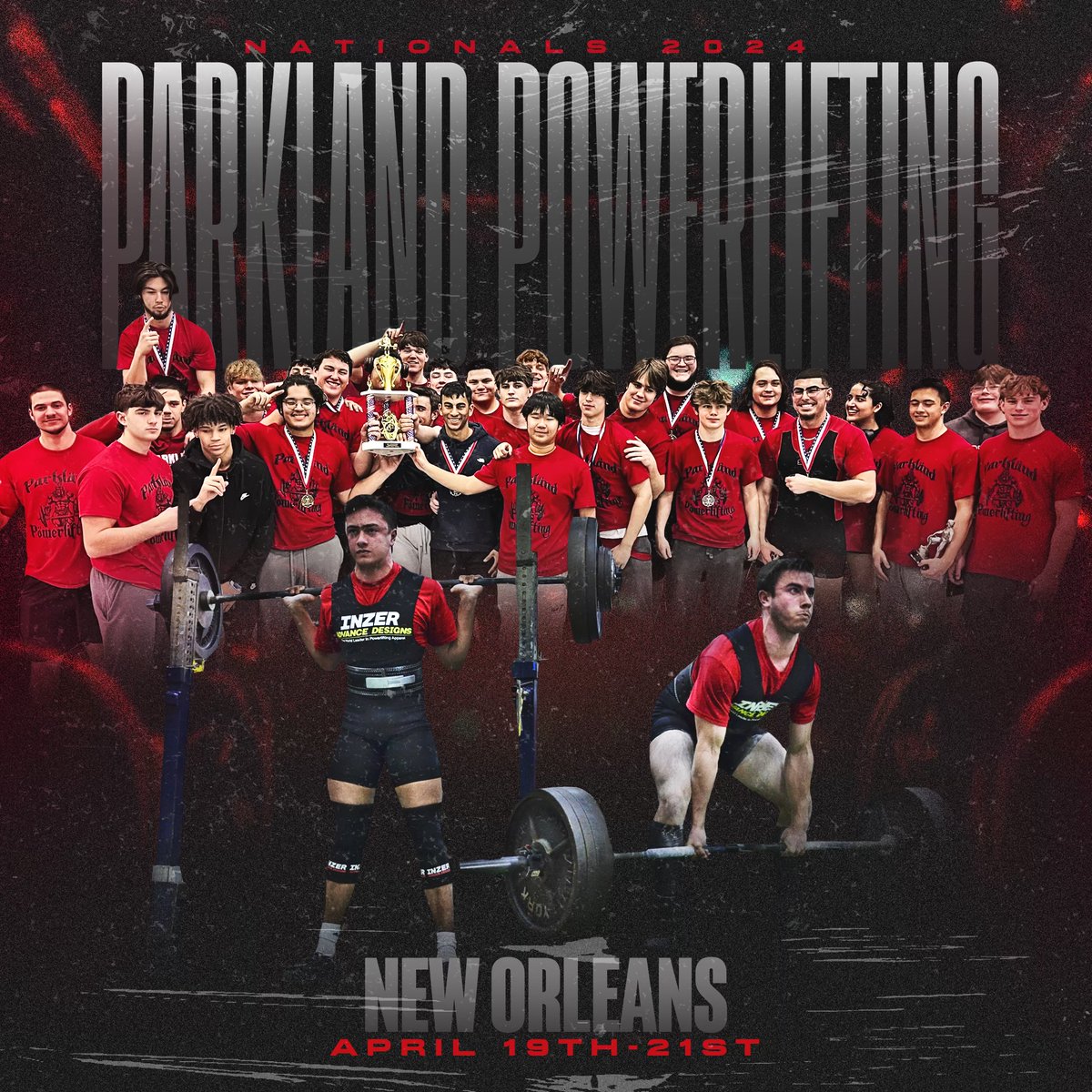 The Parkland Powerlifting Team is preparing to compete at the Powerlifting America High School National Championships and defend their 2023 National Title this weekend in New Orleans.