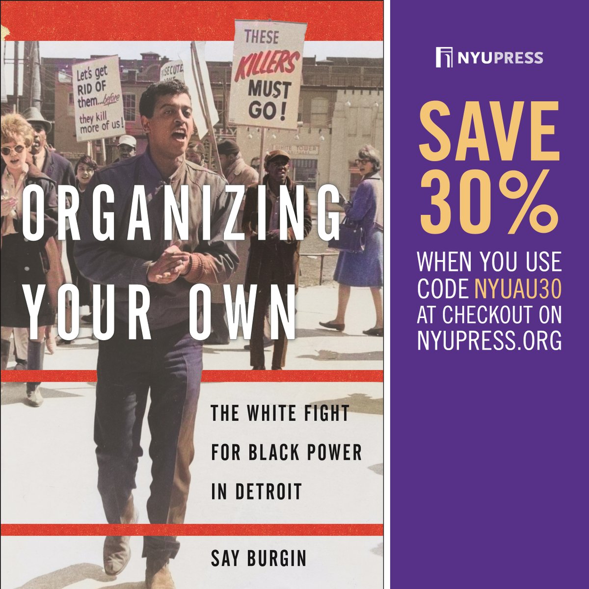 It's pub day for Organizing Your Own! My book pushes back on the old myth that Black Power was anti-white. Groups like SNCC didn't kick white people out. Rather, all over the country, Black-led groups asked white activists to organize white people to support Black liberation.