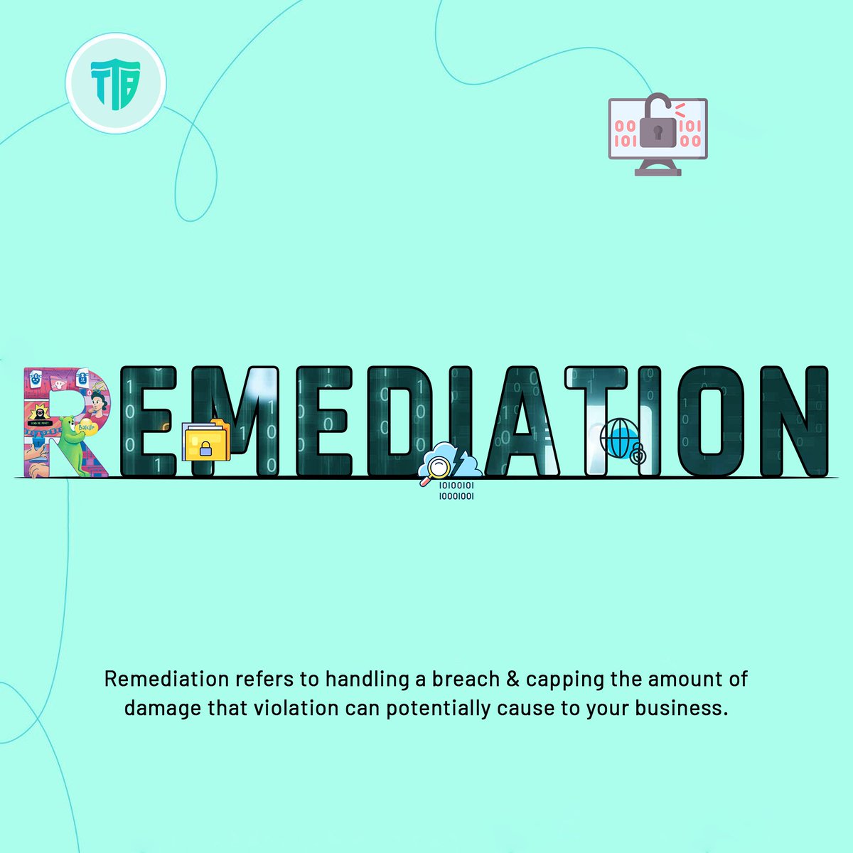 Today we discuss about 'Remediation'

Remediation is the method of specifying & handling cyber threats that can affect your business and web safety.

#Remediation #CyberRemediation #InfoSec #ttbinternetsecurity #DataProtection #CyberResilience #ttb #RiskMitigation #ttbantivirus