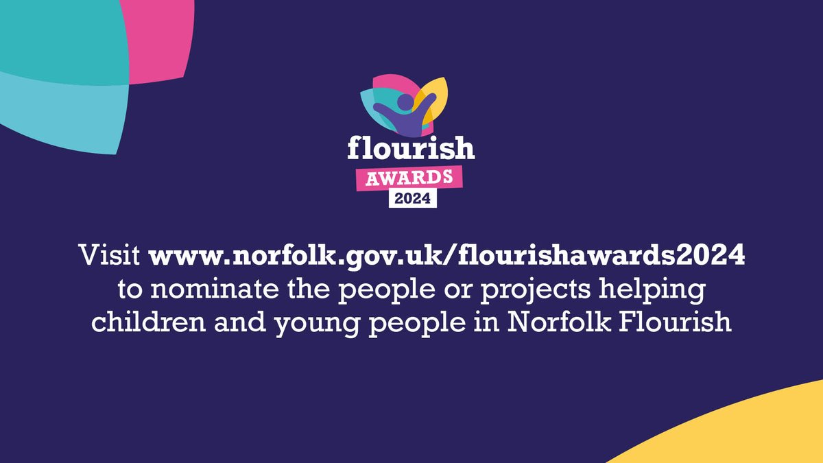 Know someone making a huge difference in the lives of children and young people in Norfolk? Nominate them for a Flourish Award, recognising incredible people in Norfolk. Visit orlo.uk/flourish_award… to make a nomination before 24 May. #FlourishAwards2024