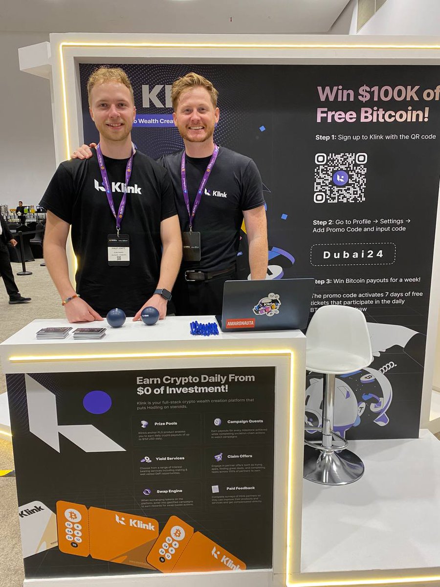 Klink Finance (@klinkfinance) on Twitter photo 🚀 The <a href="/0xGBS/">Global Blockchain Show</a> 2024 kicks off today!
📍 Don't miss out — founders <a href="/ChrisjamesIRL/">Chris James | Klink Finance</a> and <a href="/philipjonitz/">Philip Jonitz</a> at our @KlinkFinance booth! #GlobalBlockchainShow
Looking for partnership opportunities? Curious about blockchain tech? Or just want to dive into the latest crypto finance 🚀 The <a href="/0xGBS/">Global Blockchain Show</a> 2024 kicks off today!
📍 Don't miss out — founders <a href="/ChrisjamesIRL/">Chris James | Klink Finance</a> and <a href="/philipjonitz/">Philip Jonitz</a> at our @KlinkFinance booth! #GlobalBlockchainShow
Looking for partnership opportunities? Curious about blockchain tech? Or just want to dive into the latest crypto finance