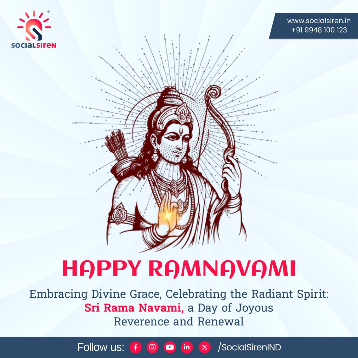 SocialSirenIND's tweet photo. Divine grace embraced, radiant spirit celebrated: Sri Rama Navami joyously renews. #ramanavami #hindufestival #celebration #sitaram #jaishriram #ram #ramayana #india #lordrama #hinduism #lordram

#SocialSiren #DigitalMarketing #Onlinemarketing #Branding #Advertising #Marketing https://t.co/lUAMpp9BK1