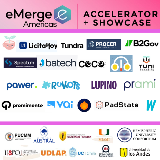 🚀It’s been a fantastic journey for the startups participating in the 2023-24 @eMergeAmericas Startup Accelerator + Roadshow to come to Miami. We want to wish them good luck in the competition!🍀 👉 emergeamericas.com/conference-exp… #HemisphericConsortium #eMergeAmericas #umiami
