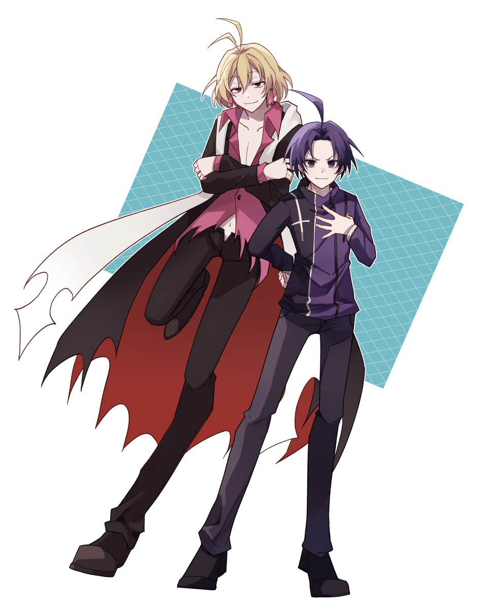 nathu_mochi's tweet photo. 各ペアの全身立ち絵ver（1/3） https://t.co/WQhYOtfR5J