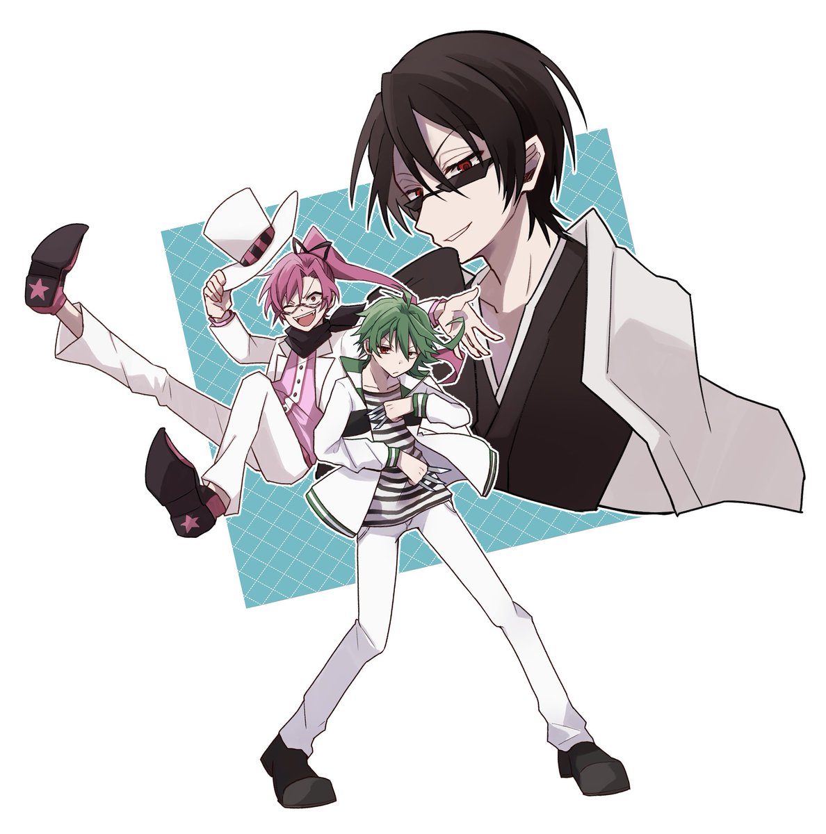 nathu_mochi's tweet photo. 各ペアの全身立ち絵ver（1/3） https://t.co/WQhYOtfR5J