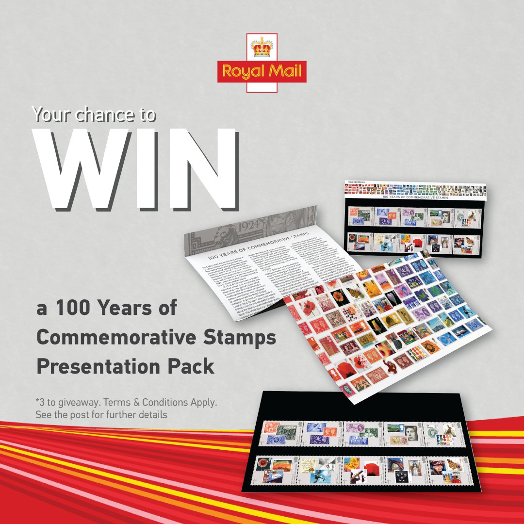 Here's your chance to win a 100 Years of Stamp Collecting Presentation Pack. Q. What was the first commemorative stamp issued for in 1924? To enter, like+RT+reply below with the correct answer by 11:59pm on 21/04/2024 18+ UK only. Ts & Cs: ms.spr.ly/6018cS2PC