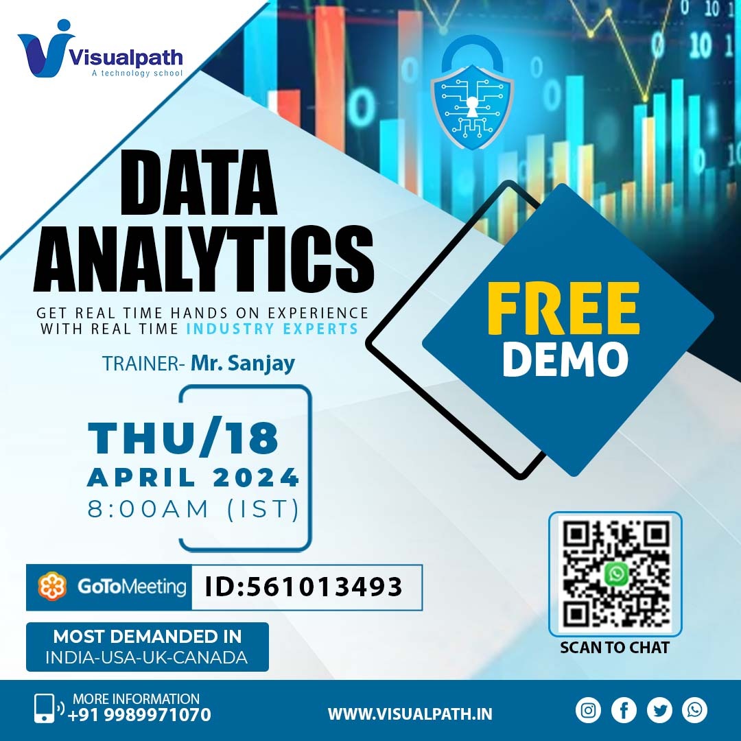 VisualpathPro's tweet photo. Join Now: https://t.co/6RsOqB2rkZ
Attend Online #FreeDemo On #DataAnalytics
Demo on 18th April, 2024 @ 8:00 AM (IST)
Call on: +91 9989971070
WhatsApp: https://t.co/n8JEQbFhWz
Visit https://t.co/imW625SqxO
#career #ITSkills #ITTraining #handsontraining #RealTimeProjects #students https://t.co/jxNZgchJTv