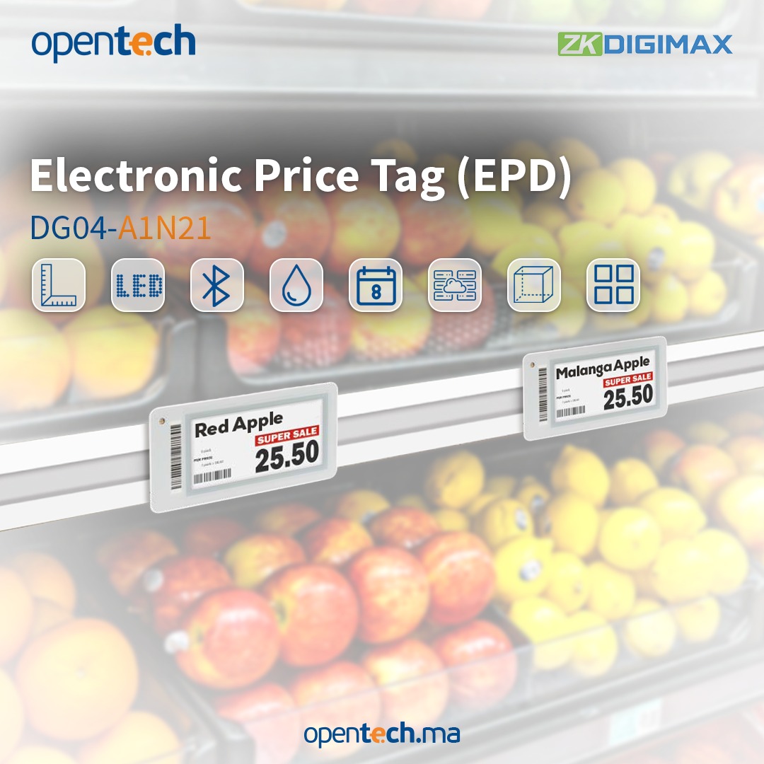 🛒 Transform your retail experience with our Electronic Price Tags ! Designed for modern retail environments, these tags offer a sustainable and visually appealing way to display prices and organize products

#RetailInnovation #TechInRetail #SmartRetailing #ZKDIGIMAX #OPENTECH