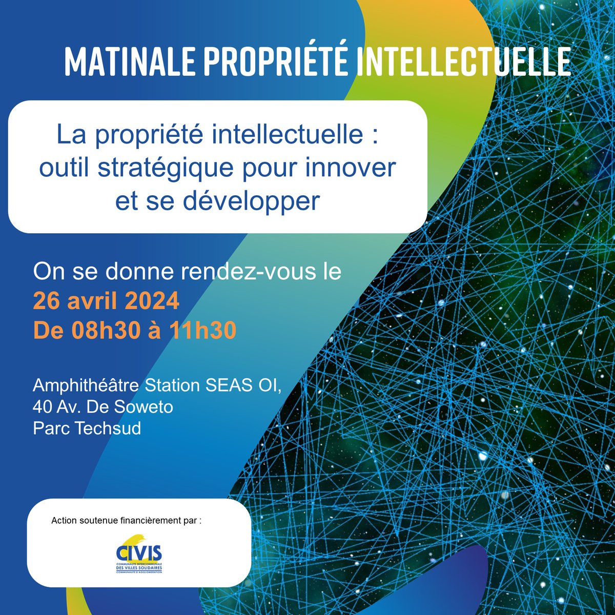 🔐 MATINALE PROPRIÉTÉ INTELLECTUELLE - 🚀 Viens assister à notre matinée dédiée à la propriété intellectuelle, avec des conférences et des discussions passionnantes !

Inscription : eventbrite.fr/e/matinale-pro…

Cet évènement est organisé en partenariat avec CORIOLAN AVOCAT.🤝
