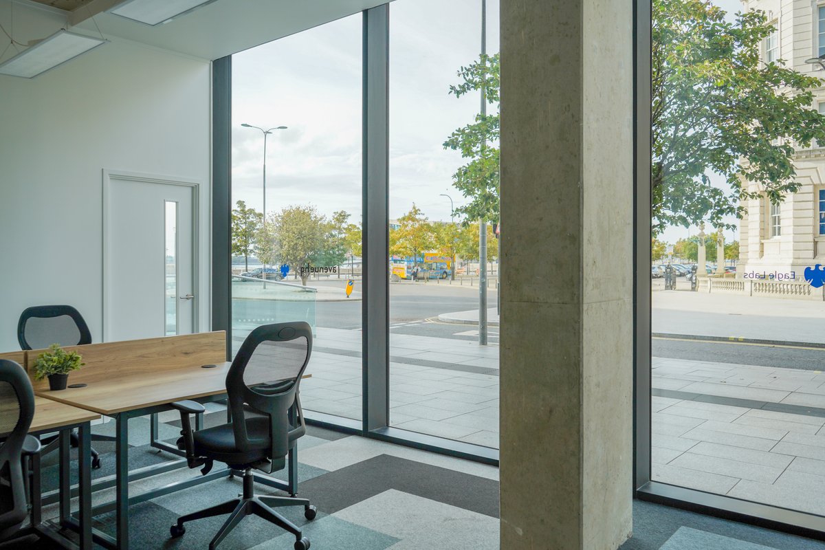 Discover this hidden gem, tucked away at AHQ Mann Island and available now. This stunning 10-desk office space offers a creative oasis with a unique layout and infamous sights of the Liverpool Docks. Fancy a closer look? Tap the link-in-bio. #availablenow #liverpoolcityregion