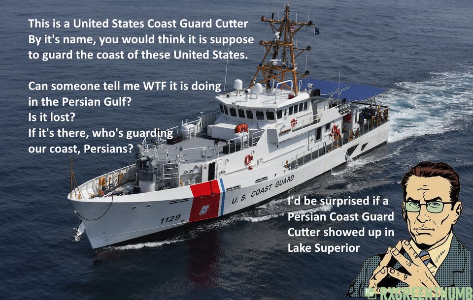 @LTrotsky21 The US Coast Guard got lost, somewhere around GWs invasion of Iraq. 🤫