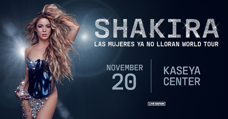 Que emoción poder darle una bienvenida a Shakira al @KaseyaCenter en su Las Mujeres Ya No Lloran World Tour🔥Boletos a la venta este lunes, 22 de abril a las 10 AM local.