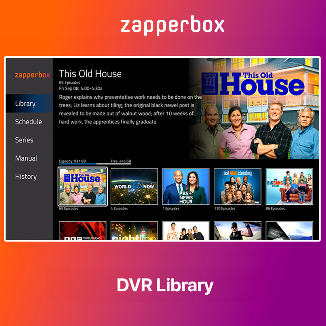BoxZapper's tweet photo. Explore ZapperBox DVR Library - Record, rewind, and relive your favorite shows and movies easily. Catch up on missed episodes, watch your favorite series, and never miss a moment of the action: https://t.co/DetmPfu3m2
#DVR #TVEntertainment #nextgentv #dolbyatmos #hdr #tvfeature https://t.co/UdT3jfxNjg