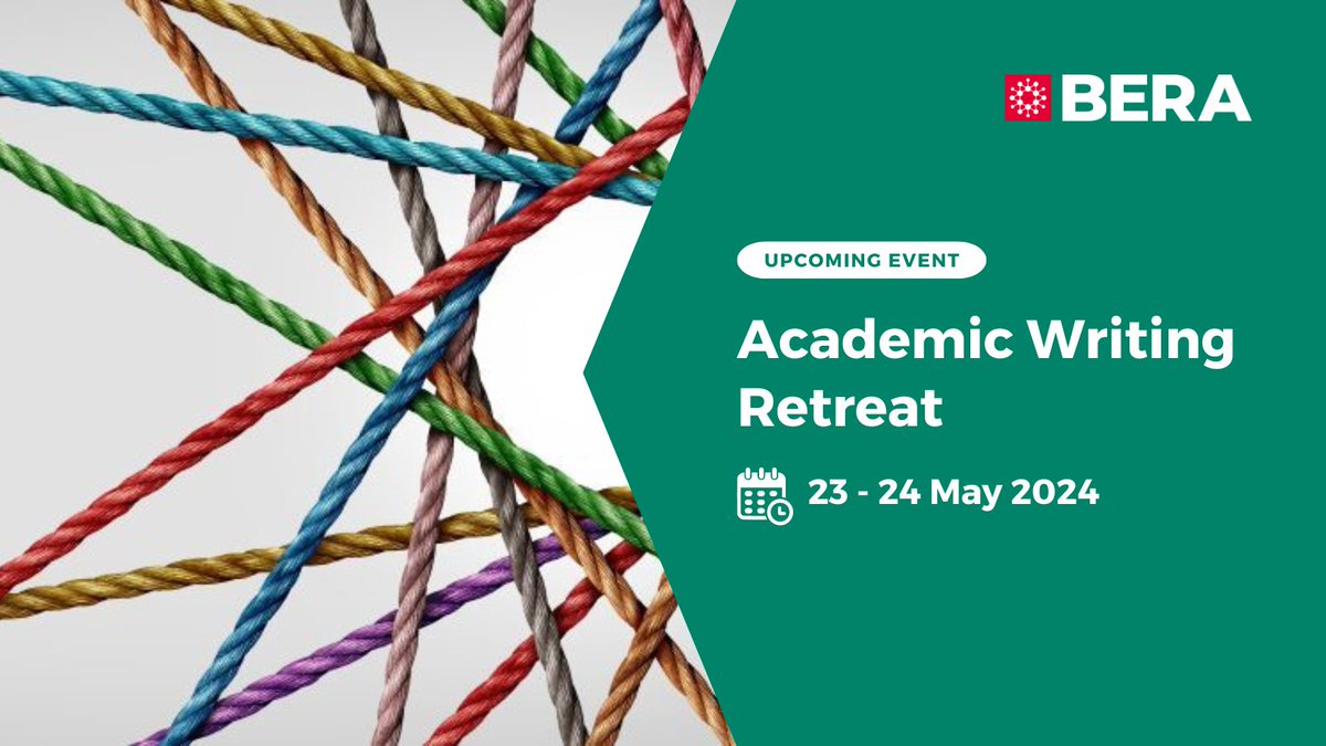 📣 NEW BERA EVENT Academic Writing Retreat @bera_irf 🗓️ 23 May 2024 Register here: bera.ac.uk/event/academic…