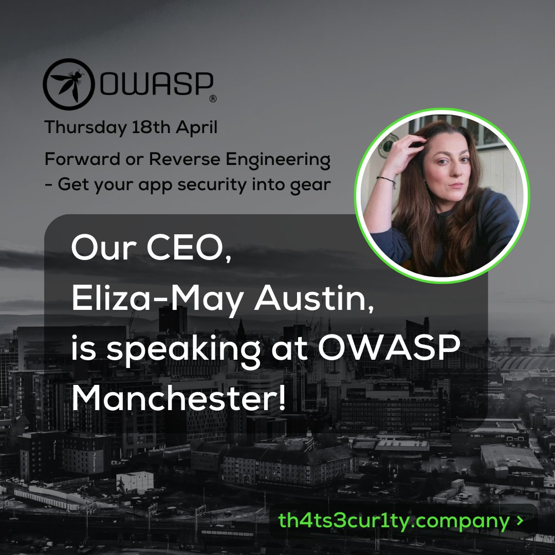 Our CEO is a speaker at OWASP Manchester! #infosec #cybersecurity #owasp #manchester  #owaspmanchester