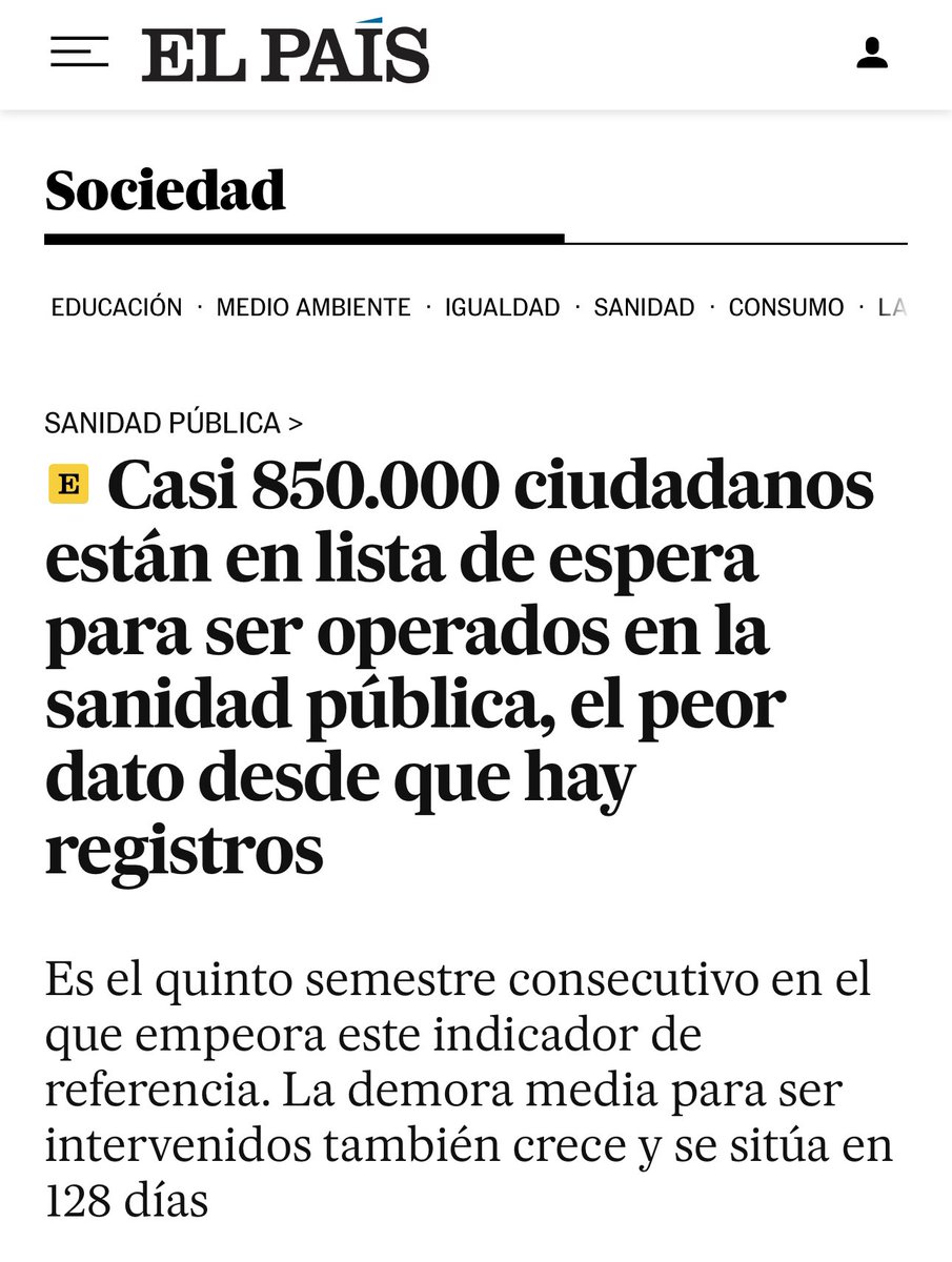 wallstwolverine's tweet photo. Si pagas muchos impuestos para una sanidad de calidad, que alguien me explique cómo con la mayor recaudación tributaria de la historia tienes el peor dato de listas de espera para una operación quirúrgica de la historia. https://t.co/fIqlFcFP4U