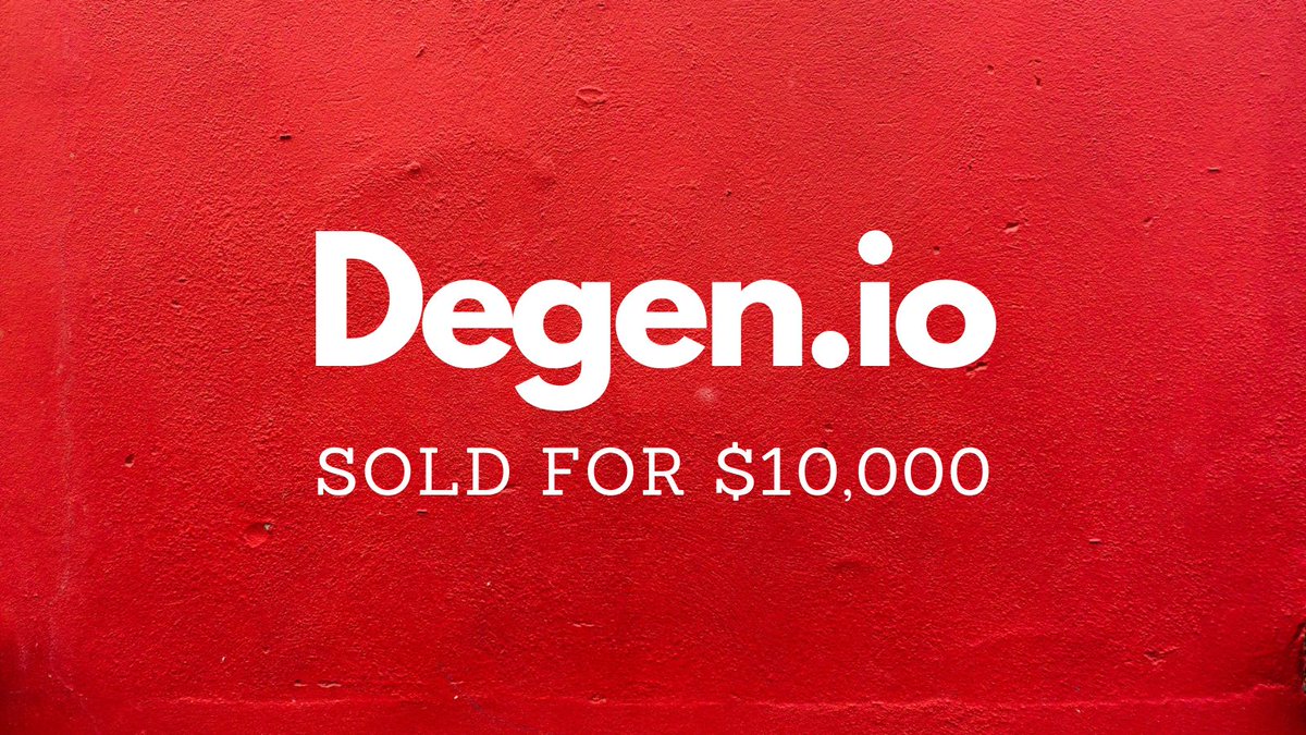 Yesterday saw $254k in domain name sales including:

$10,000 Degen․io
$9,500 88876․com
$6,300 Ceza․com
$3,505 LiteBox․com
$2,588 RoyalDispatch․com

Full list 👉 namebio.com/blog/daily-mar…

#Domains