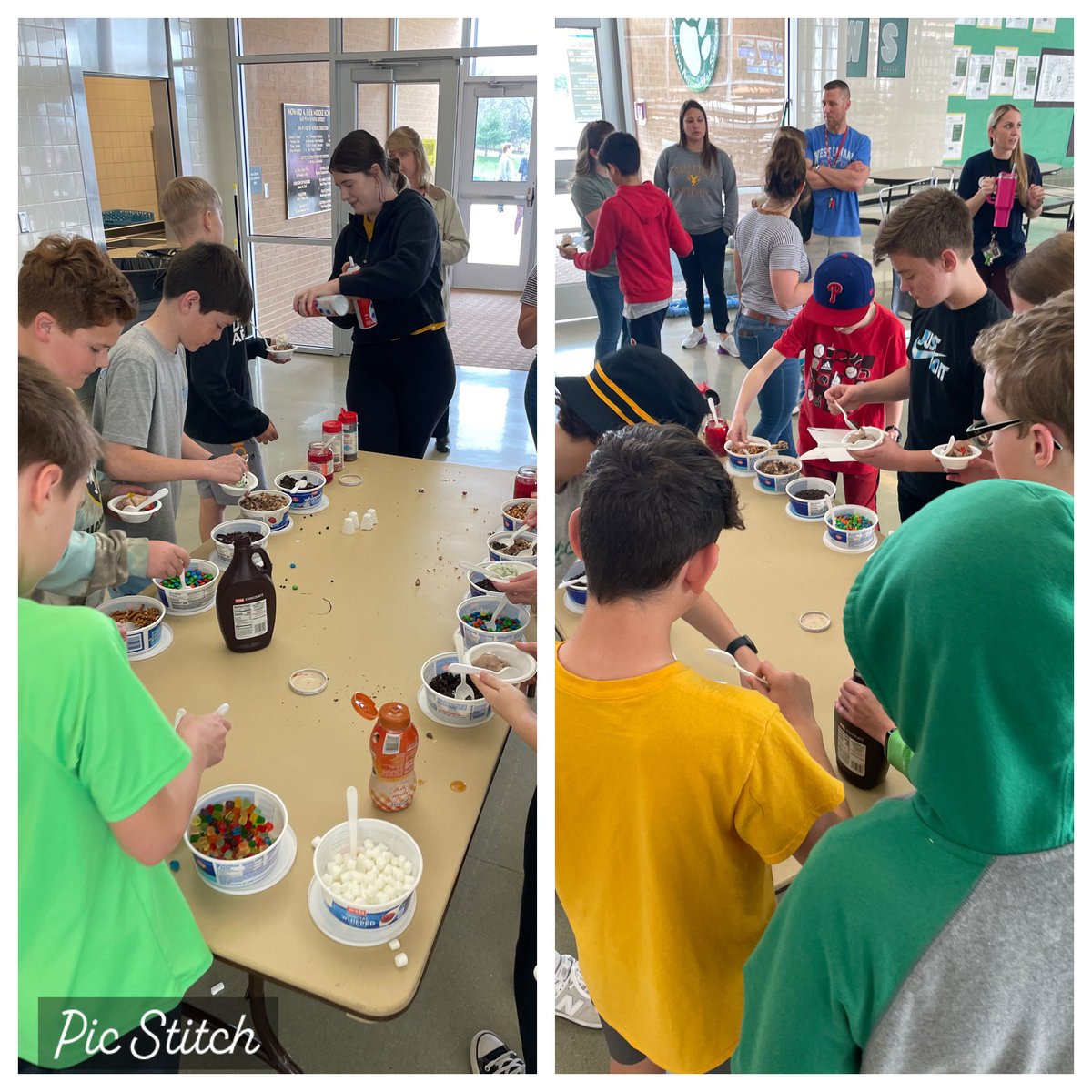 Last week we hosted a reward for top PAWS Program sticker earners. It was a wonderful 9th period filled with ice cream sundaes and sunshine! Special thanks to the Related Arts Team for their help and our parent volunteers for scooping all the ice cream! #OneEyer #EastPennPROUD
