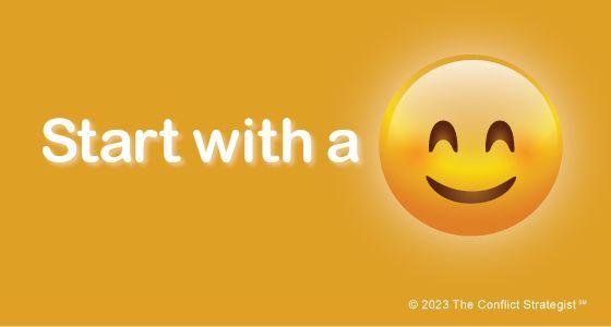 When we are in conflict, we tend to jump in with what we need to say. After that, the other person(s) will jump in with what they need to say. If you disrupt that back & forth with your smile and listening, you will change the pattern. #business #life