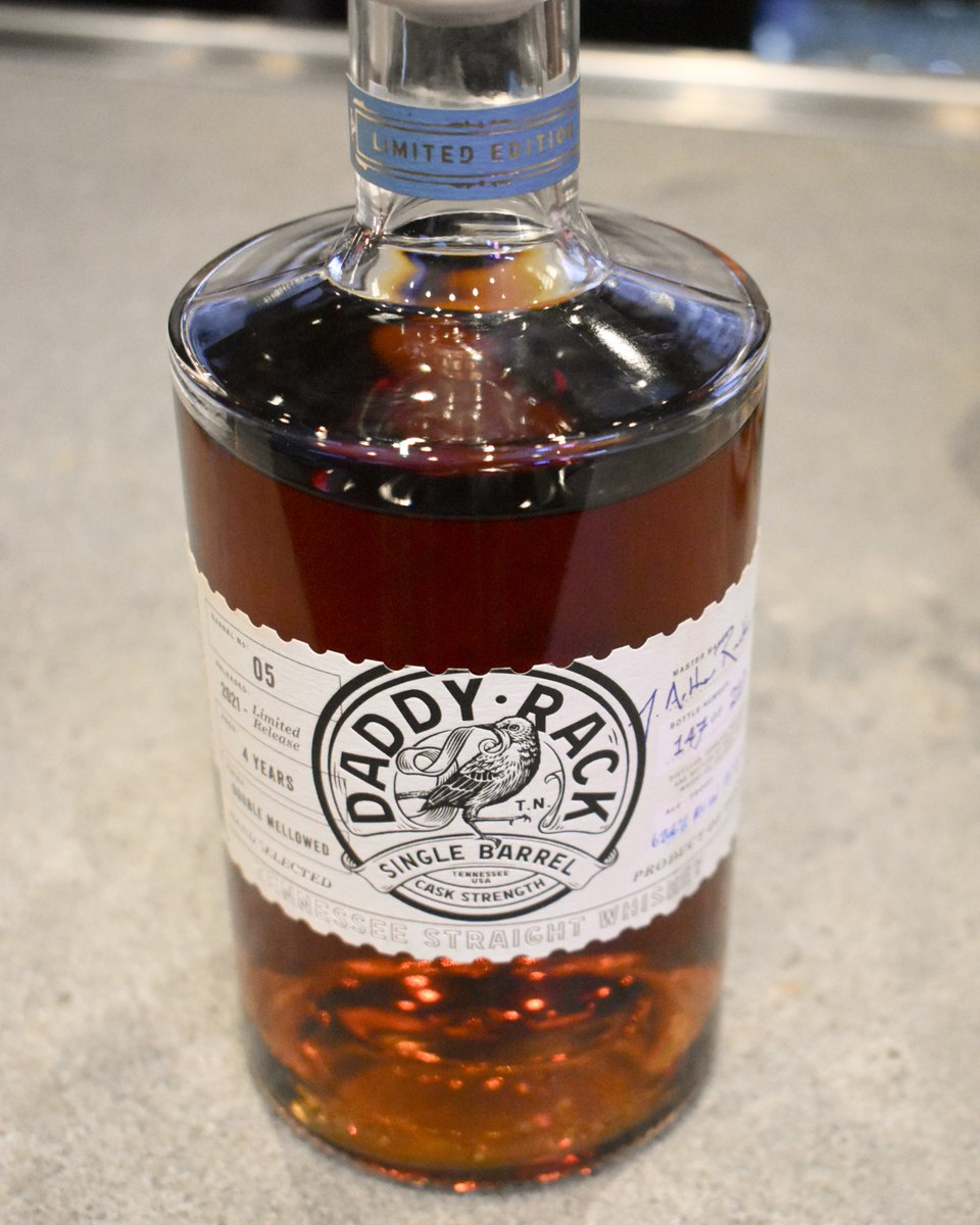 Daddy Rack Single Barrel at 118.9 Proof is quite hot as the proof dictates. The nose gives notes of caramel and honey. The finish is where this one really shines, delivering sweet notes of caramel and raisin. Single Barrels are great as you never know what to expect.⠀