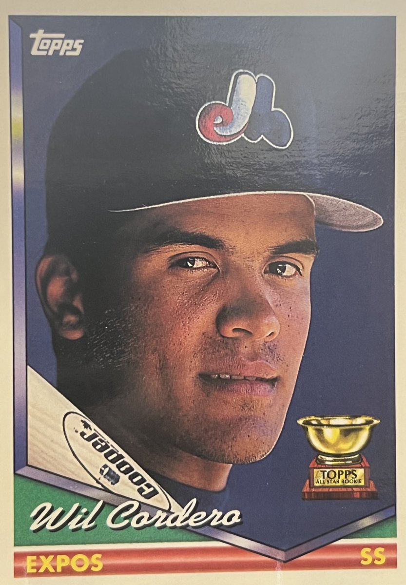 An Expo a Day - Wil Cordero - 1993 (Signed as a non-drafted free agent, he broke into the lineup in ‘92, playing in 45 games and batting .302. He would come into his own the following season when he would finish in the Top 10 in Rookie of the Year voting.)