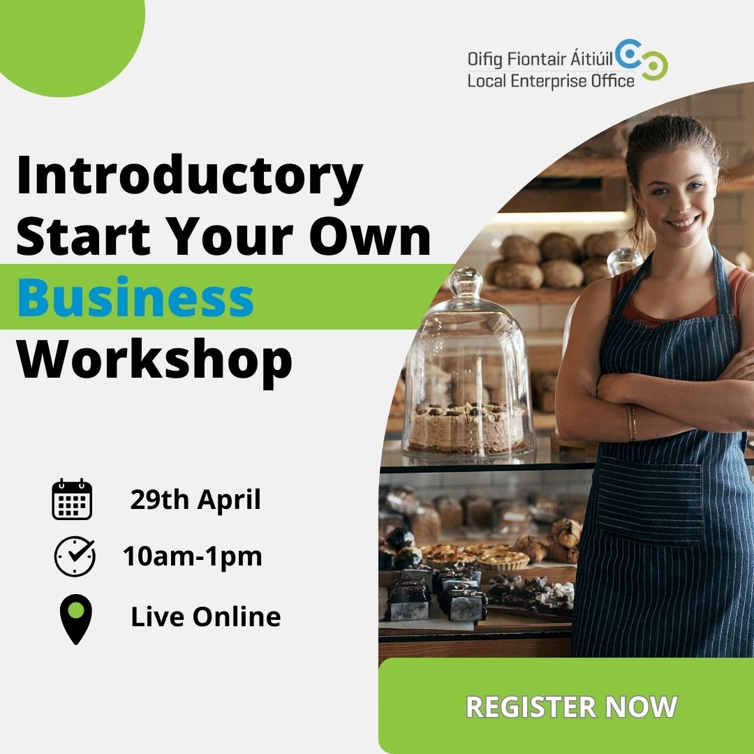 Join us on April 29 from 10 a.m. to 1 p.m. Gain valuable insights on self-employment, legal structures, SWOT analysis, business plans and more! Limited seats available – secure your spot now! Register here: tinyurl.com/3bbvt65j #LEOMayo #MakingItHappen #LocalEnterprise