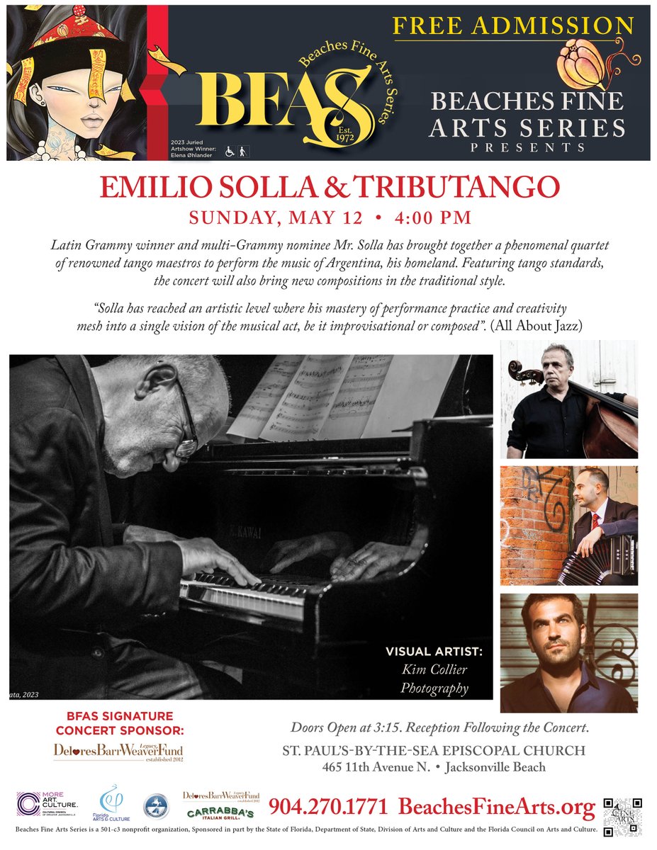 BFASConcerts's tweet photo. Final concert of 51st season! Join us on Mother's Day for great Argentine TANGO! FREE! https://t.co/bUT9EzQ9RY