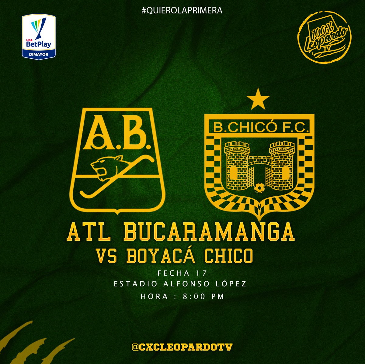 Cxcleopardotv's tweet photo. #ProximaFecha
El Leopardo saldrá a revalidar su primer lugar en esta temporada y al frente tendrá a un Boyacá chicho que debe seguir sumando para permanecer en la primera categoría!
Todos al estadio, todos Alentar al Leopardo 🐆
#SoyLeopardo #SomosSantander https://t.co/ybIKUyUfrr