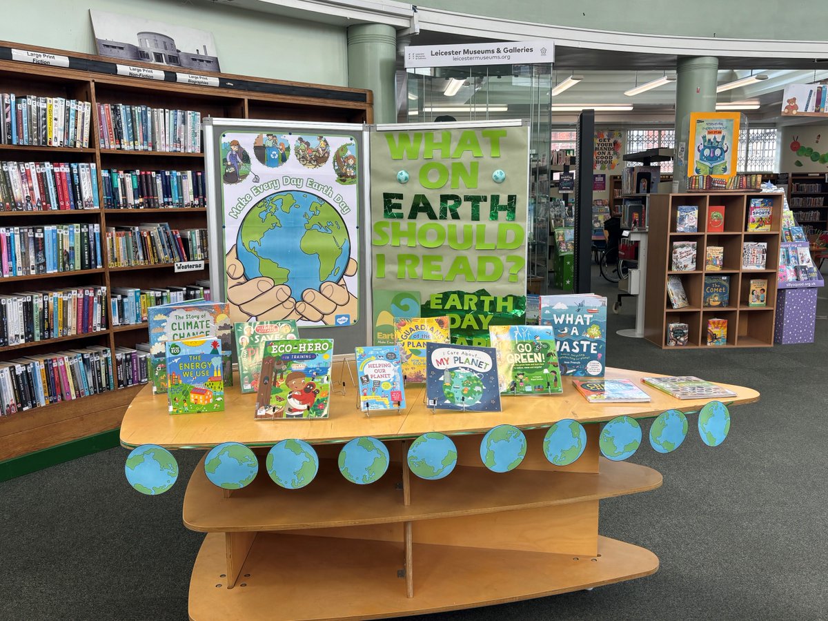 It's #EarthDay on 22 April 🌍 Staff at St Barnabas Library have put together a great display featuring books on the subject. Why not take a look and borrow a book or two while you're there...