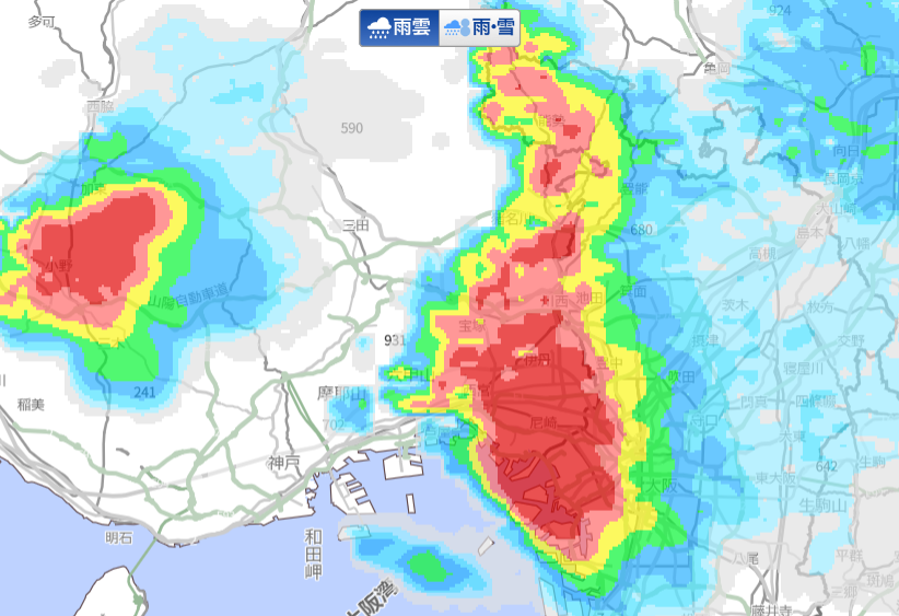 大阪ゲリラ豪雨