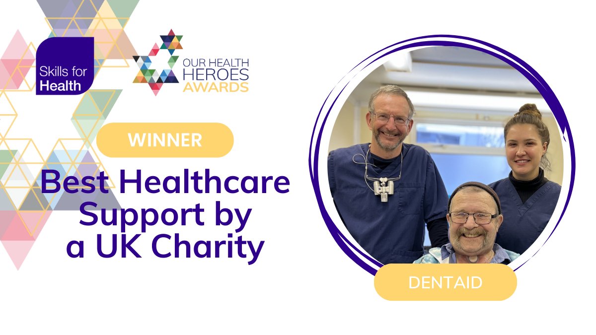 And this year’s Best Healthcare Support by a UK Charity Award goes to @dentaid_charity 👏🏽 for their relentless efforts to enhance access to dental care for marginalised communities through a network of charity dental units and outreach clinics💙