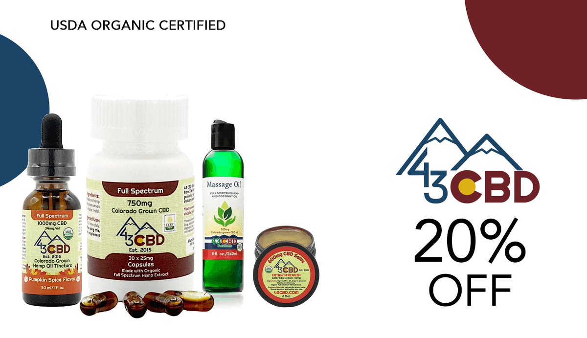 🌿🤑 Save big on artisanal hemp at 43 CBD Solutions – get 20% off your first order! Use code SOC20 and shop now: buff.ly/3W0ug1n #CBD #discount #hemplove 🌱