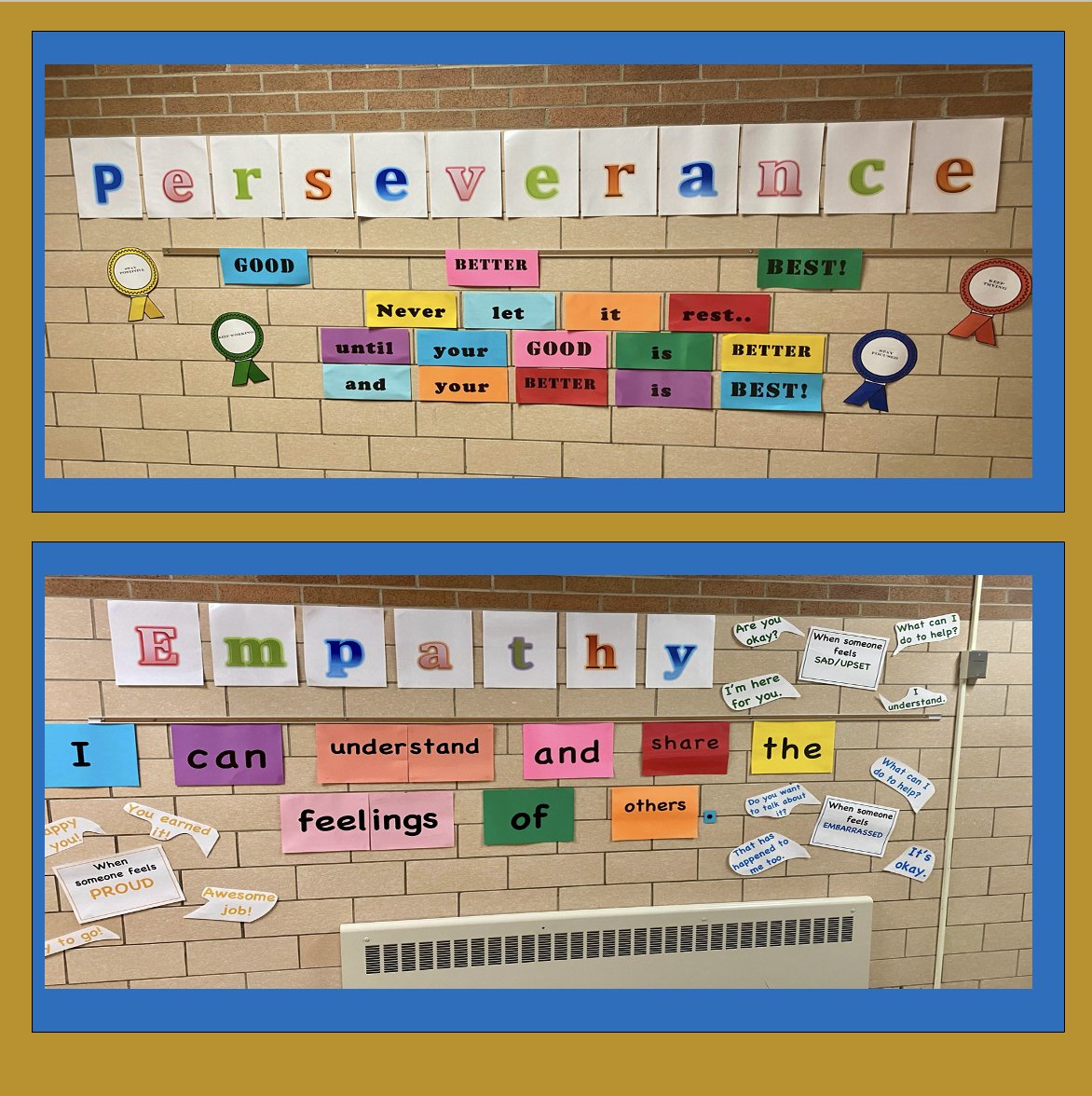 stephldavid123's tweet photo. Reading Teacher Becky Sorenson created some AWESOME hallway displays to remind us of important values! @JPS_RingES https://t.co/L9s46TUpWC