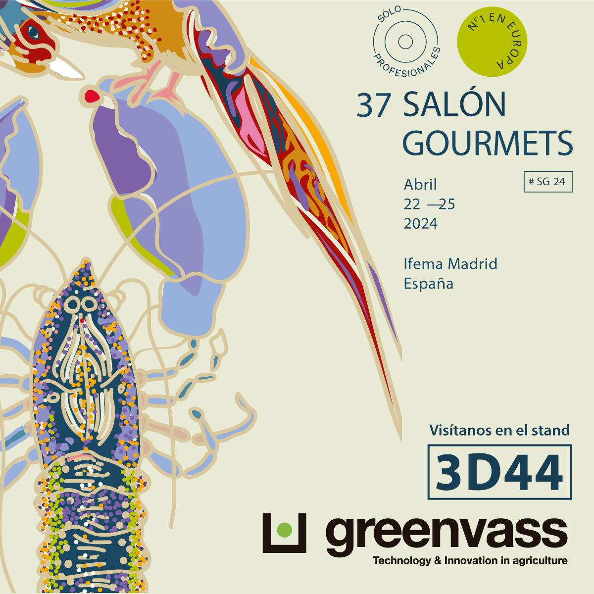 ¡Nos vemos en #SalonGourmets 2024!  37 edición de la Feria Internacional de Alimentación Yy Bebidas de Calidad. Los próximos 22, 23, 24 y 25 de abril en IFEMA MADRID. 
Nos encontraréis en el stand 3D44.
#SalonGourmets2024 #IFEMADRID
