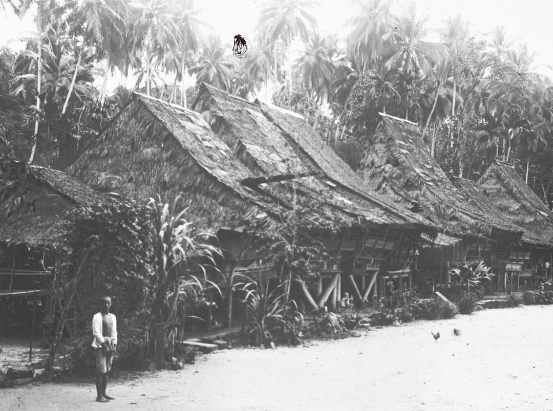 Rumah di sebuah desa di Poelau Telo, Nias (03/1922) Sumber : NMVW