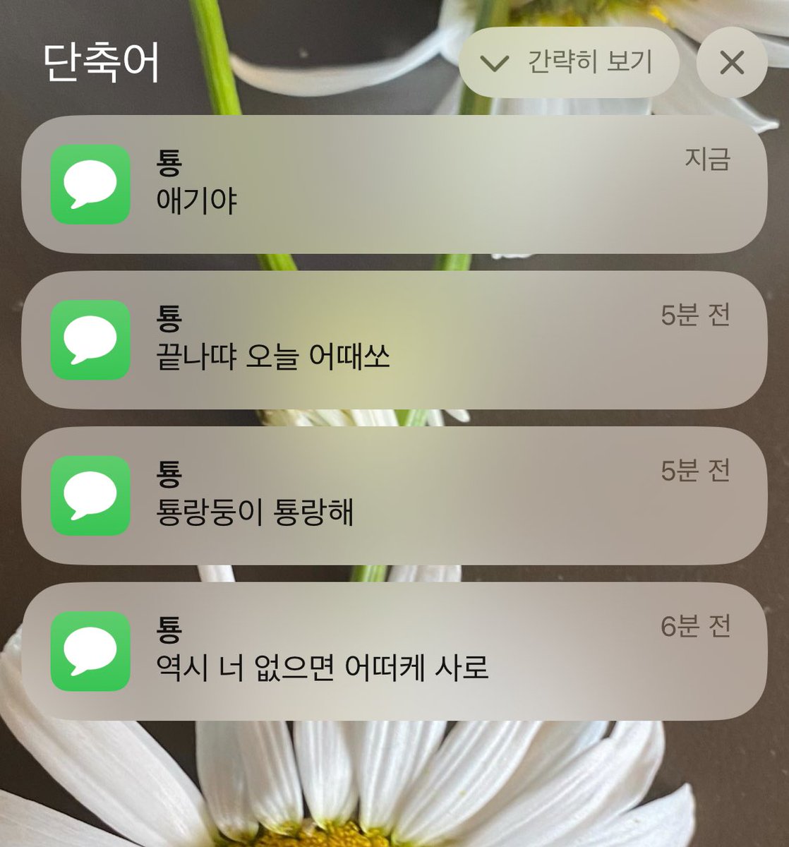마음이 덜 허하구만.,. 사실 구라야
ㅈㄴ허해 보고싶다고!!!!!!!!