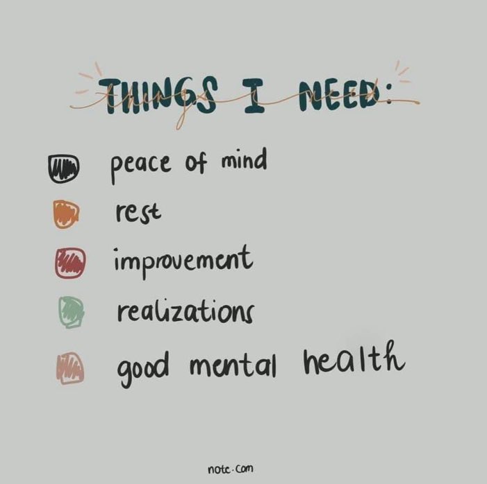 My needs