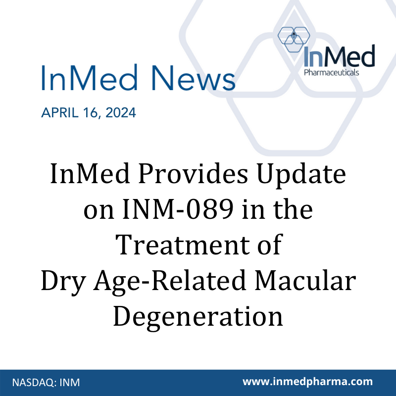 NEWS: InMed announces additional preclinical data for INM-089 further demonstrating positive pharmacological effects targeting dry Age-Related #Macular #Degeneration. #AMD

Read news release: ow.ly/98al50RgNRP

$INM #news #AMDresearch #AMDstudies #cannabinoids
