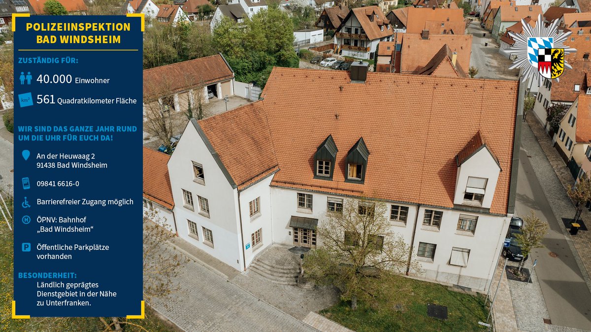 PolizeiMFR's tweet photo. Die Kollegen in #Bad #Windsheim betreuen ein Gebiet mit einer Fläche von ca. 561 Quadratkilometern und etwa 40.000 Einwohnern. 

Wir sind für euch und eure Sicherheit 24/7 im Einsatz! https://t.co/RtUHmgBWzM