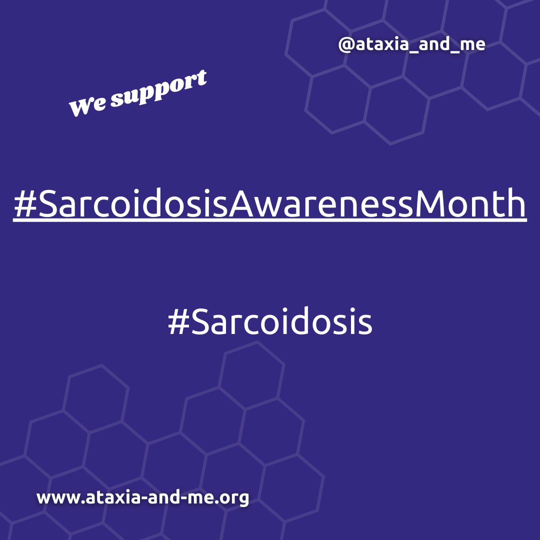 April is #SarcoidosisAwarenessMonth #Sarcoidosis #RareDisease we support the month at @Ataxia_and_me #Ataxia #charity Wales #Patients helping Patients #StrongerTogether cc @buttahflyk @Sarcoid_Network @WalesGenePark
