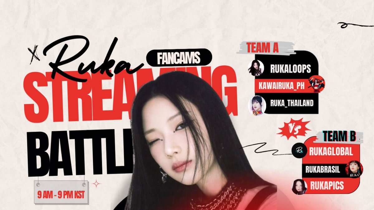 rukaspics's tweet photo. 💥STREAMING BATTLE💥

THE BATTLE STARTS NOW!

We've got 12 hrs to gather as many streaming proofs for 𝐓𝐄𝐀𝐌 𝐁 in our replies!

📹: RUKA's 240414 Inkigayo Fancam

🎯: 150K

Please reply with streaming proofs and "#RUKA #루카"!

Tutorial in replies

#BABYMONSTER #베이비몬스터 https://t.co/UR4ykSTunR