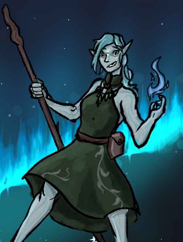 kanijame's tweet image. The first character sheet design that I did for our Quodra #dnd campaign. Melons her lovely starry druid Shava! She's a remarkably quick learner who was cursed after a nasty encounter..
This was drawn back in 2022, hard to believe we've been going for that long already!