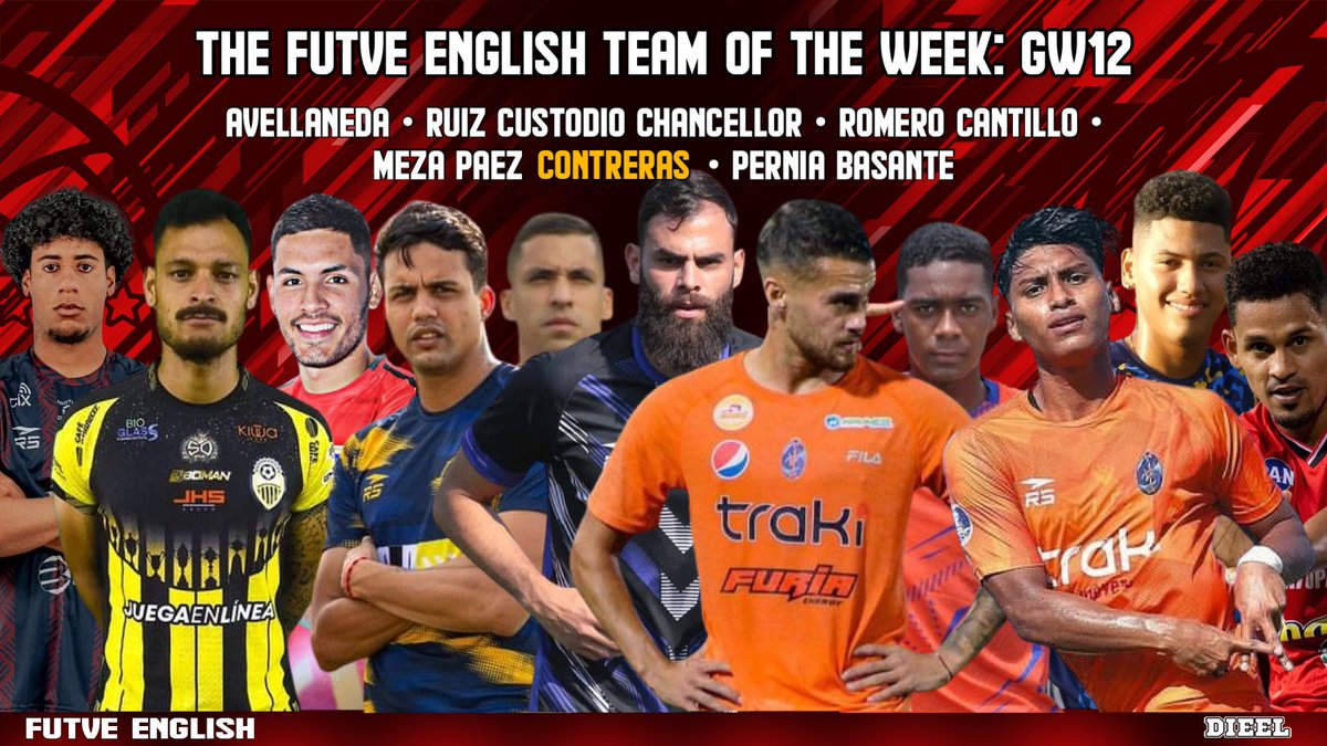 🌟 Our Team of the Week: GW12🌟 Our XI for Gameweek 12 represents 9 of the 14 Liga FUTVE teams with Metro, Angostura, and La Guaira each with 2 inclusions. Plenty of top player performances regardless of results. 💫 MVP: Aldry Contreras - Angostura 🧵 Check out our Full XI: