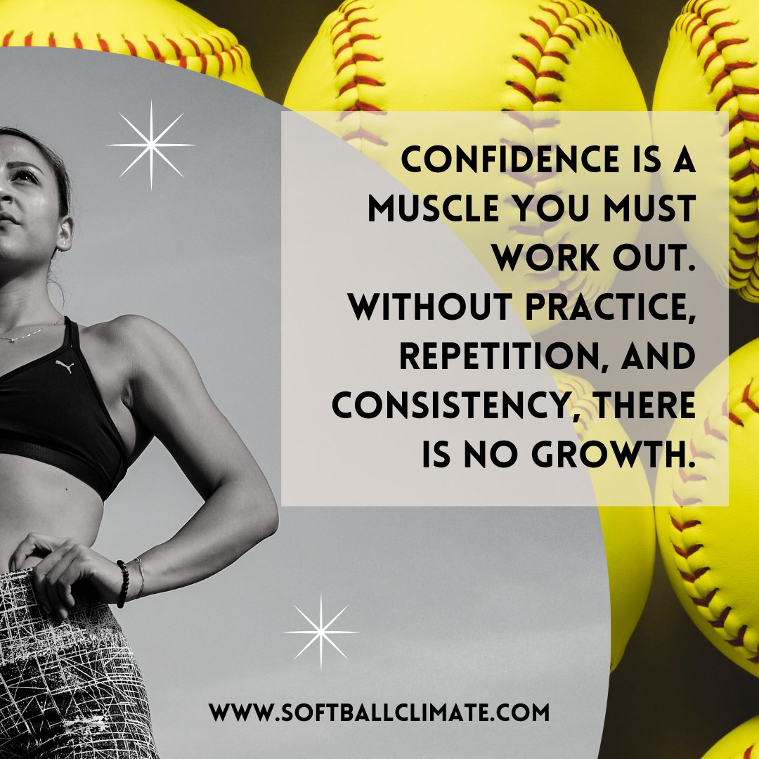 What are you doing to build confidence in yourself or your players? #SoftballTruths