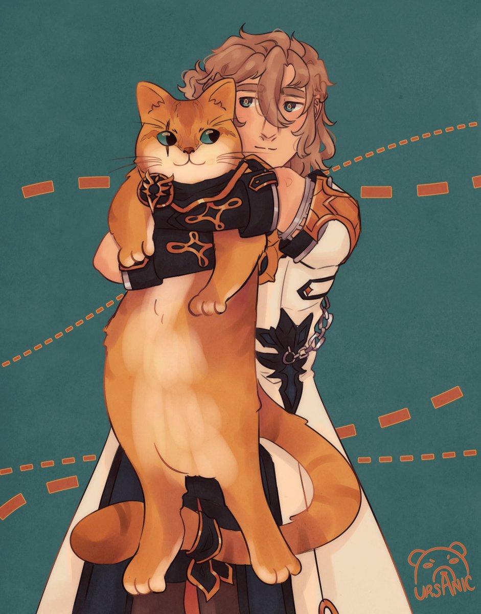 Beartosis's tweet photo. cat too big for himn gottdamm arms
#Albedo #SirPouncelot #GenshinImapact  #Genshin https://t.co/DCPLfSk5WX