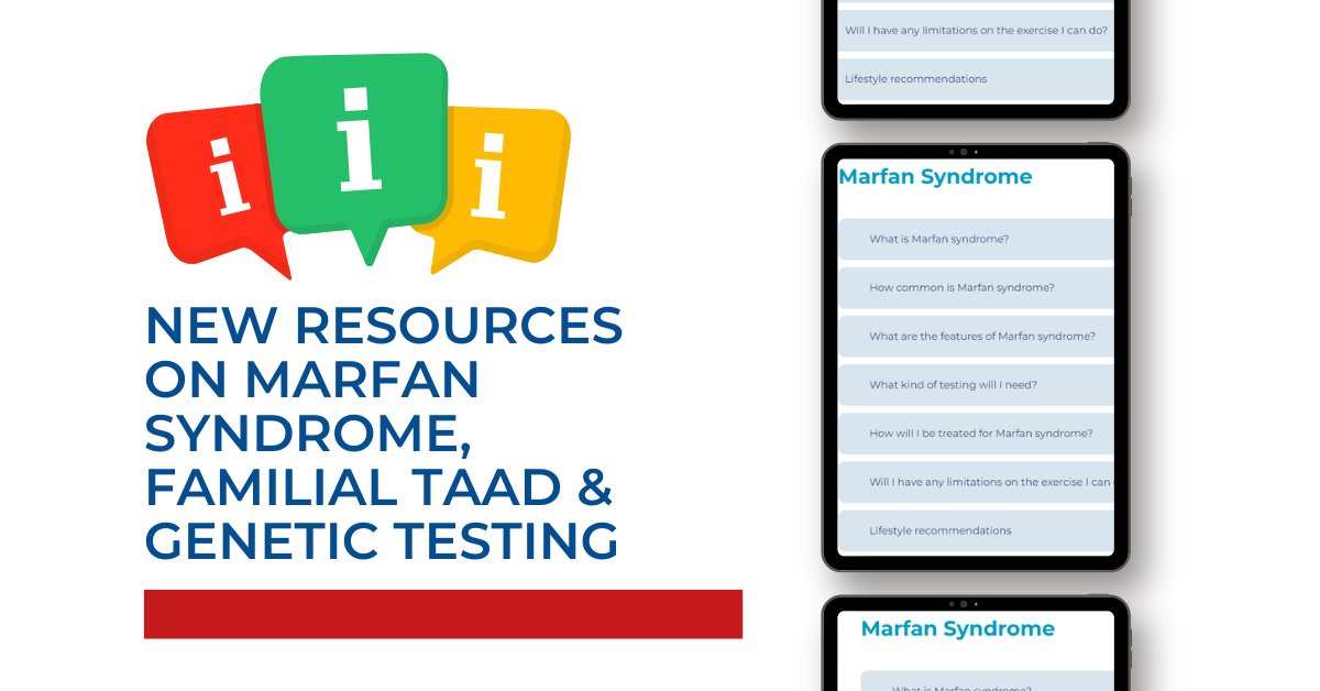 🧬Exciting news! We have expanded our resources with essential information on #Marfansyndrome, Familial TAAD, and #genetictesting in HTAD. Get the facts, recognize the symptoms, & explore treatment options.  

Learn more👉bit.ly/3UjoHtL 
#raredisease #aortaed